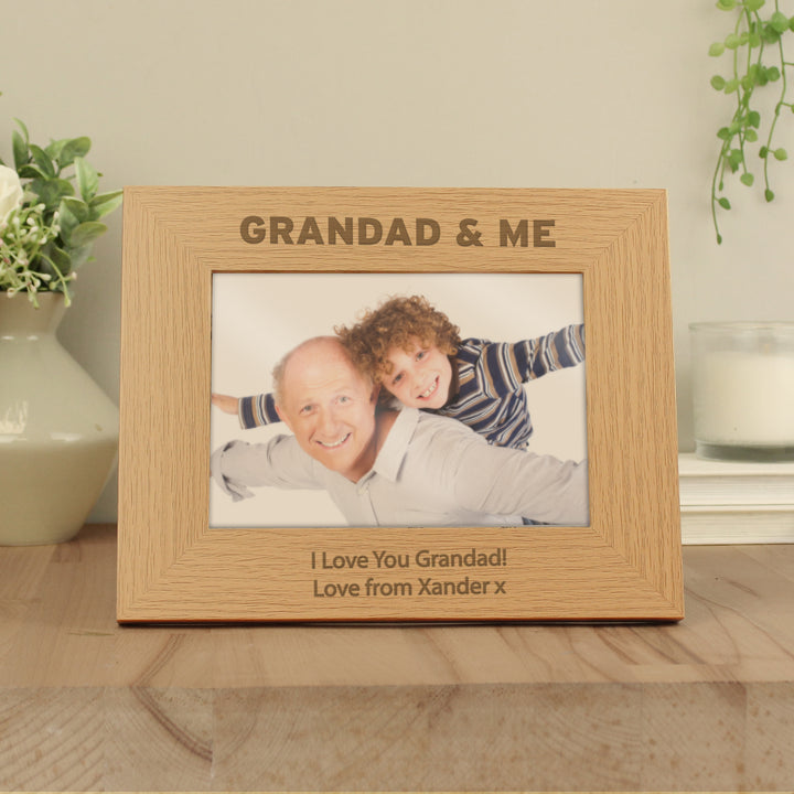 Buy Personalised 5x7 Grandad & Me Photo Frame available now at www.giftsfinder.co.uk