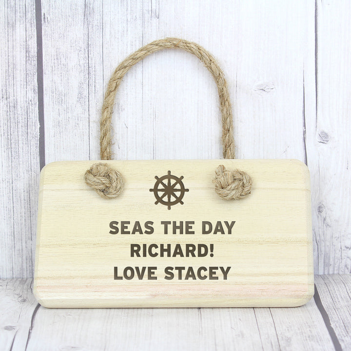 Buy Personalised Nautical Wooden Sign at www.giftsfinder.co.uk