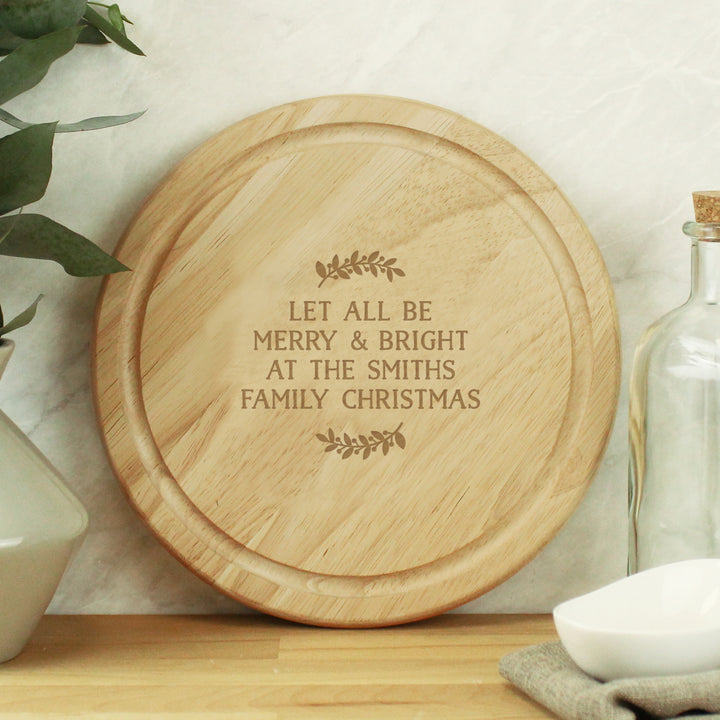 Personalised Wreath Chopping Board - part of the Gifts Finder Personalised Chopping Boards collection