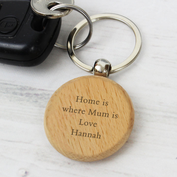 Buy Personalised Wooden Keyring at www.giftsfinder.co.uk