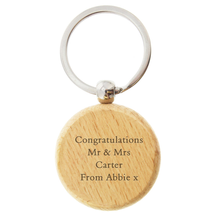 Buy Personalised Wooden Keyring at www.giftsfinder.co.uk