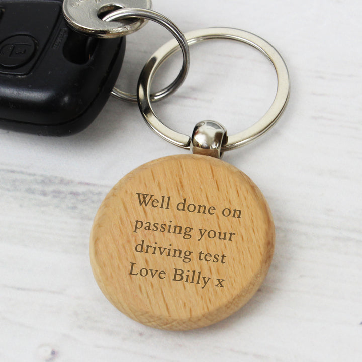 Buy Personalised Wooden Keyring at www.giftsfinder.co.uk