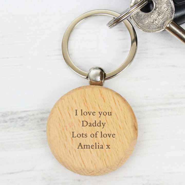 Buy Personalised Wooden Keyring at www.giftsfinder.co.uk