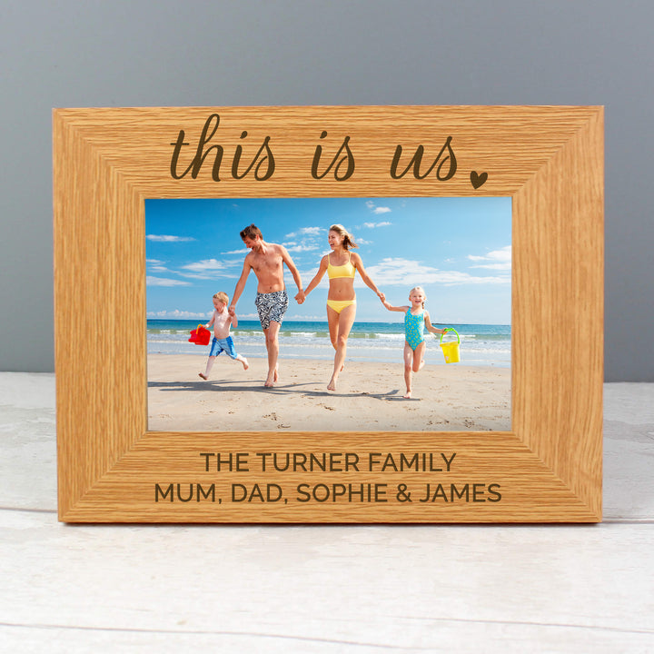 Buy Personalised 'This Is Us' 6x4 Landscape Wooden Photo Frame available now at www.giftsfinder.co.uk