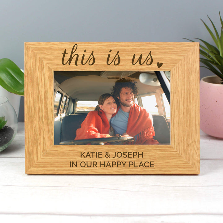 Buy Personalised 'This Is Us' 6x4 Landscape Wooden Photo Frame available now at www.giftsfinder.co.uk