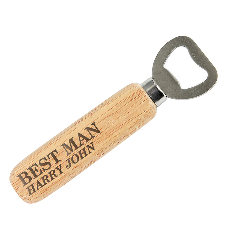 Personalised Wooden Bottle Opener - part of the Gifts Finder Personalised Bottle Openers collection