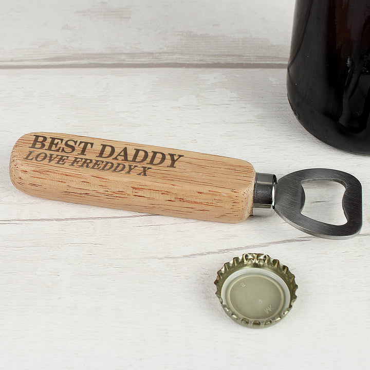 Personalised Wooden Bottle Opener - part of the Gifts Finder Personalised Bottle Openers collection