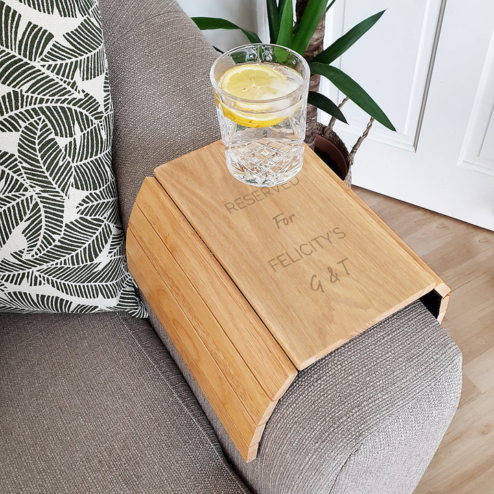 Buy Personalised Wooden Sofa Tray at www.giftsfinder.co.uk