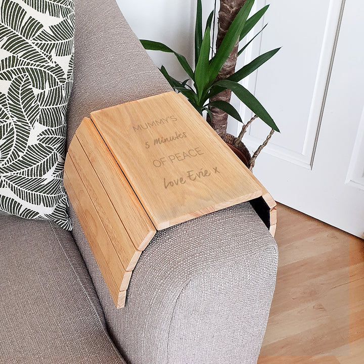 Buy Personalised Wooden Sofa Tray at www.giftsfinder.co.uk