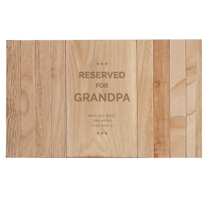 Buy Personalised Reserved For Wooden Sofa Tray at www.giftsfinder.co.uk