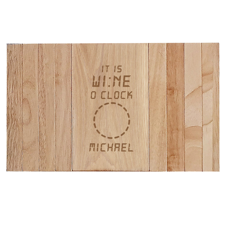 Personalised Its Wine O'Clock Wooden Sofa Tray - part of the Gifts Finder Personalised Sofa Trays collection