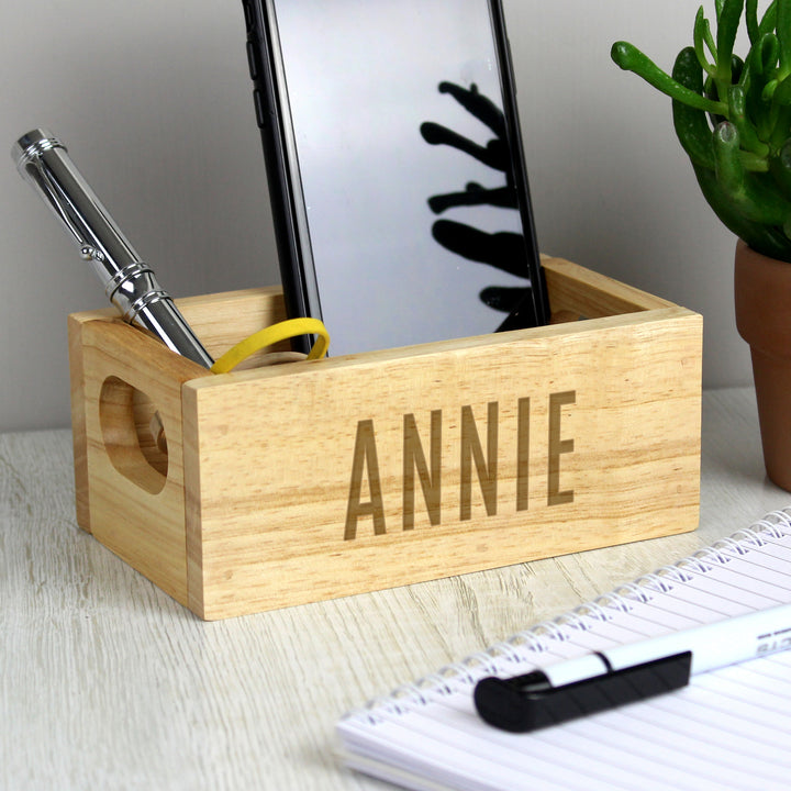 Buy Personalised Name Only Mini Wooden Crate at www.giftsfinder.co.uk