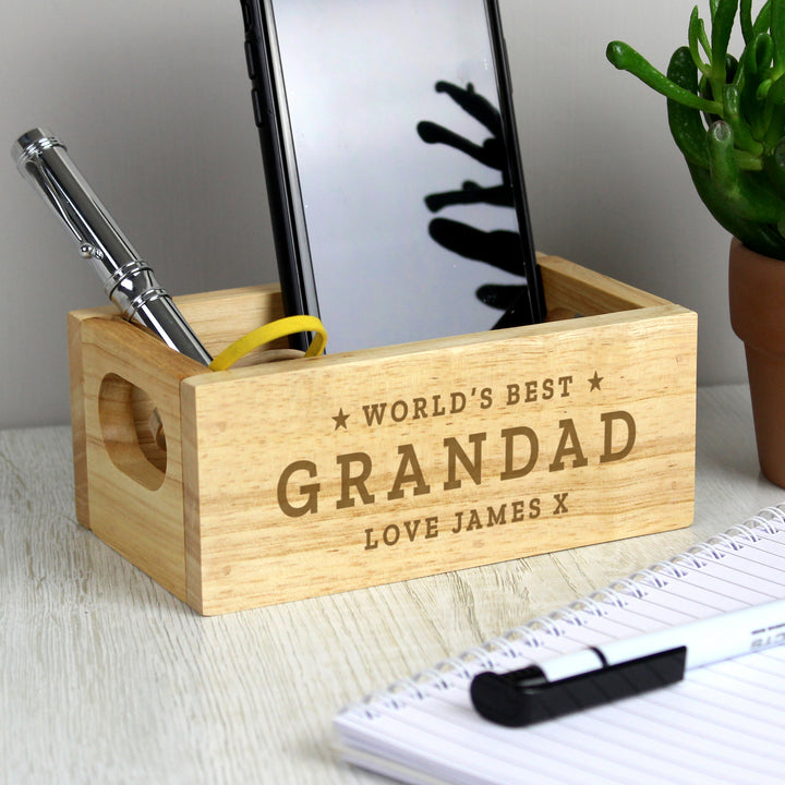 Buy Personalised Worlds Best Mini Wooden Crate at www.giftsfinder.co.uk