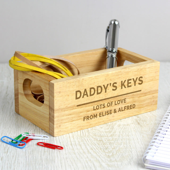 Buy Personalised Free Text Mini Wooden Crate at www.giftsfinder.co.uk