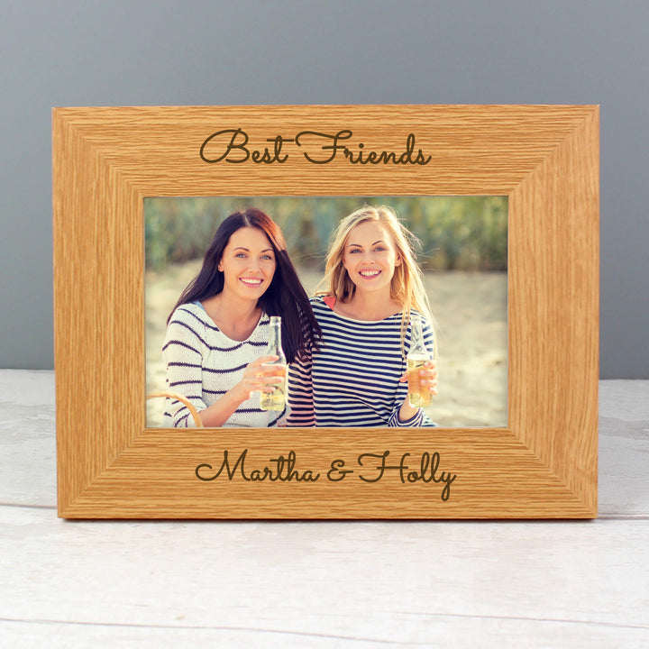 Personalised Free Text 6x4 Inch Wooden Photo Frame - part of the Gifts Finder Personalised Photo Frames collection