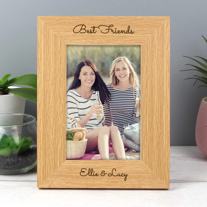 Buy Personalised Free Text 4x6 Wooden Photo Frame at www.giftsfinder.co.uk