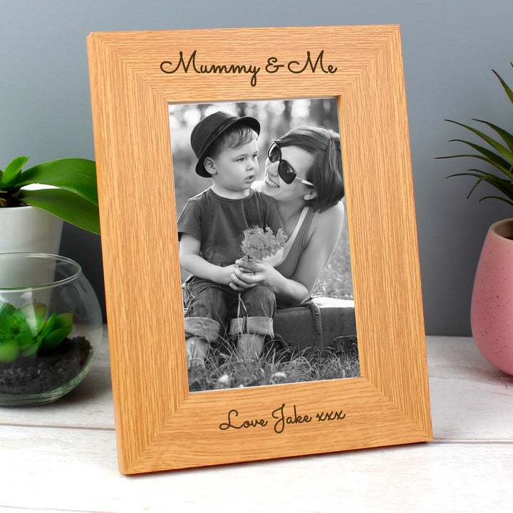 Buy Personalised Free Text 4x6 Wooden Photo Frame at www.giftsfinder.co.uk