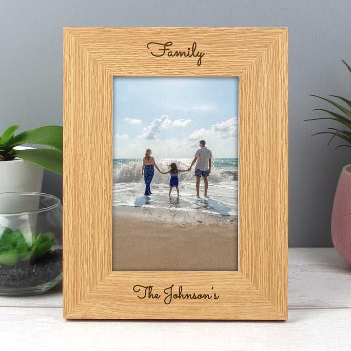 Buy Personalised Free Text 4x6 Wooden Photo Frame at www.giftsfinder.co.uk