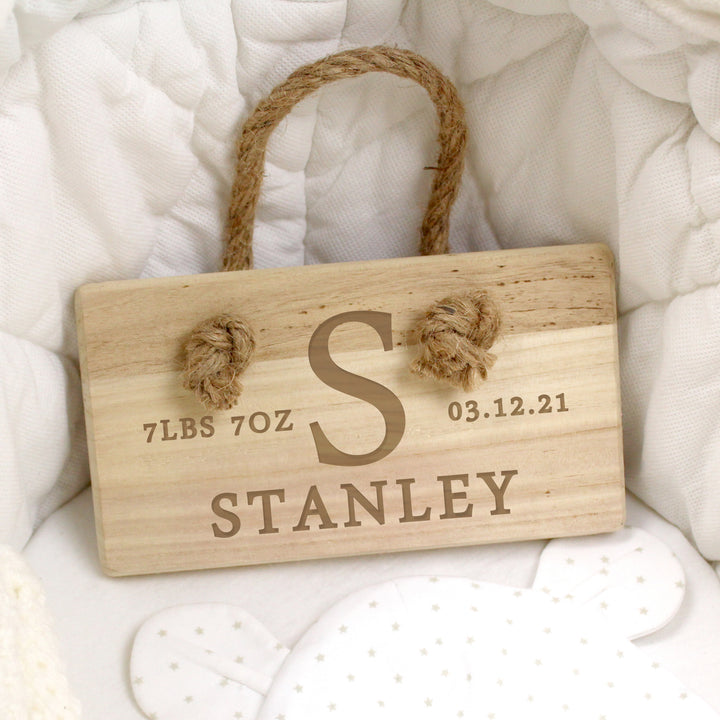 Buy Personalised Initial Wooden Sign at www.giftsfinder.co.uk