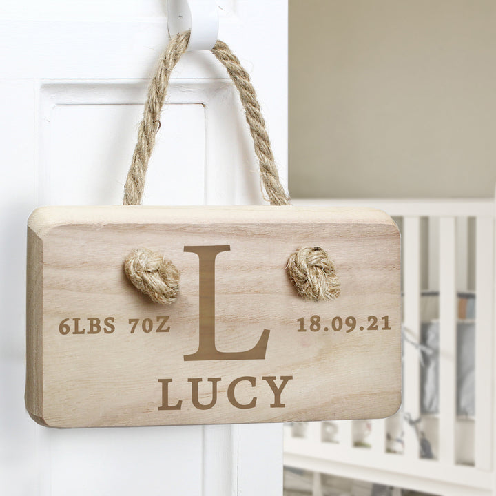 Buy Personalised Initial Wooden Sign at www.giftsfinder.co.uk