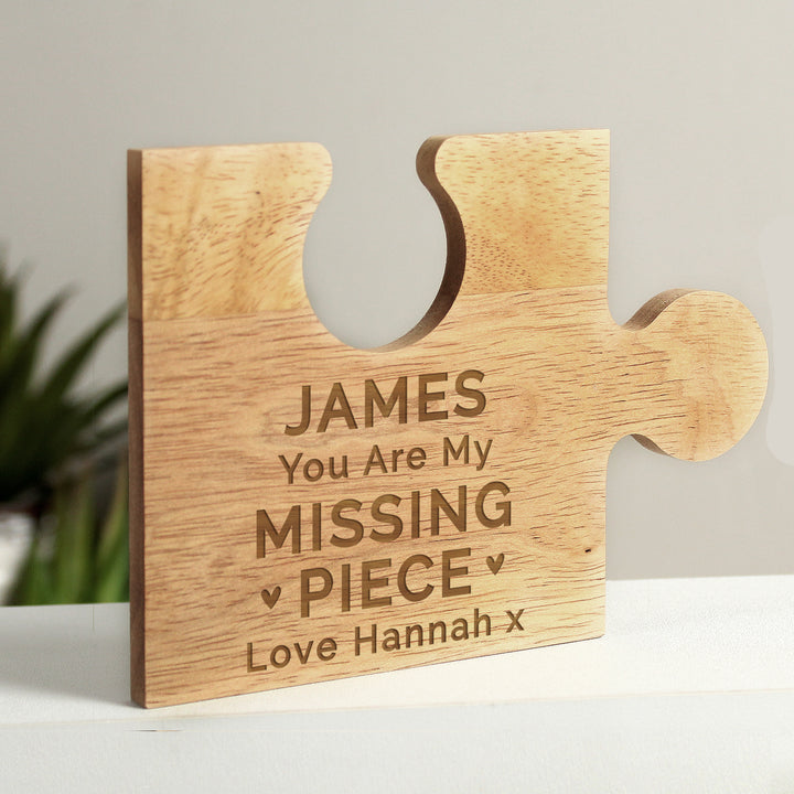 Buy Personalised My Missing Piece Jigsaw Piece at www.giftsfinder.co.uk