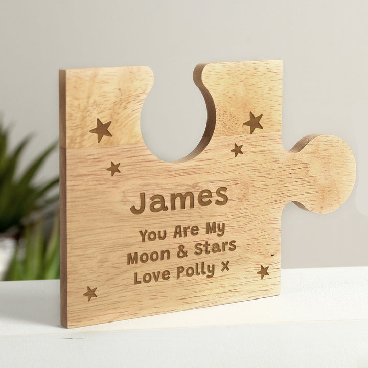 Personalised Star Design Jigsaw Piece in gift category Personalised Jigsaws