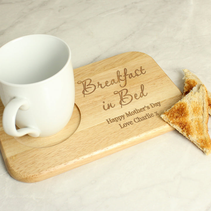 Buy Personalised Free Text Wooden Coaster Tray available now at www.giftsfinder.co.uk