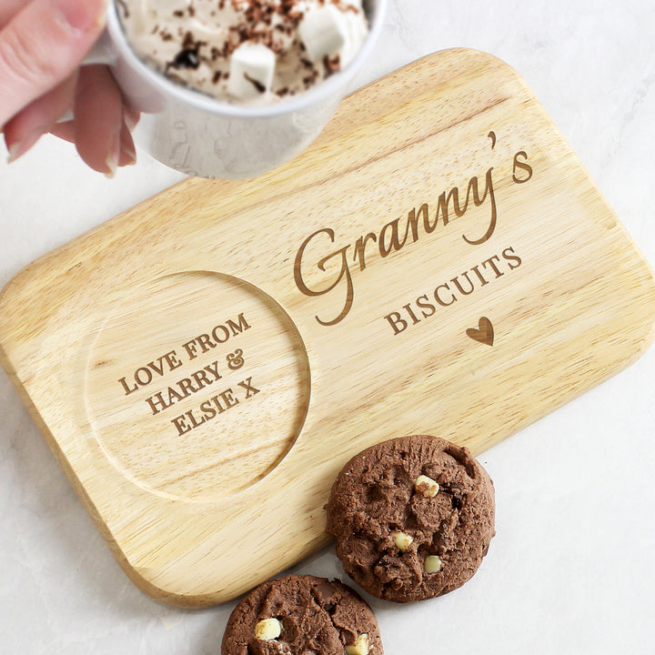 Buy Personalised Heart Design Wooden Coaster Tray available now at www.giftsfinder.co.uk