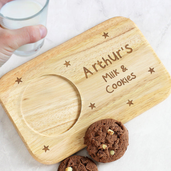 Personalised Stars Wooden Coaster Tray in gift category Personalised Coasters