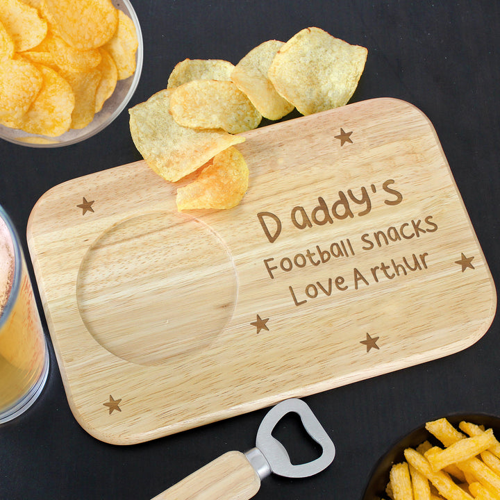 Personalised Stars Wooden Coaster Tray in gift category Personalised Coasters