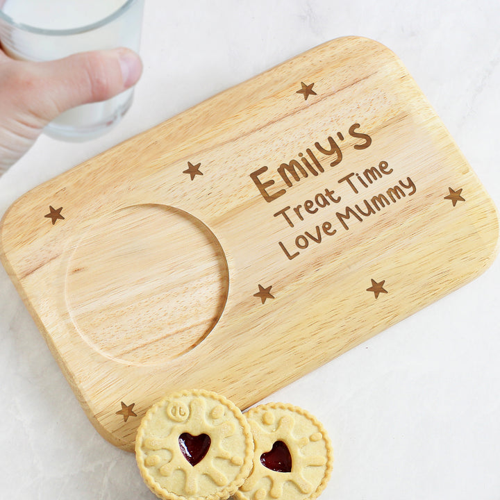 Personalised Stars Wooden Coaster Tray in gift category Personalised Coasters