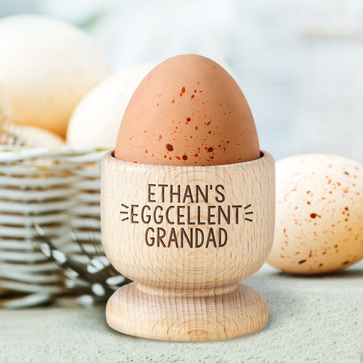 Personalised Wooden Egg Cup in gift category Personalised Egg Cups