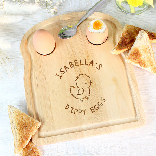 Buy Personalised Chick Egg & Toast Board available now at www.giftsfinder.co.uk