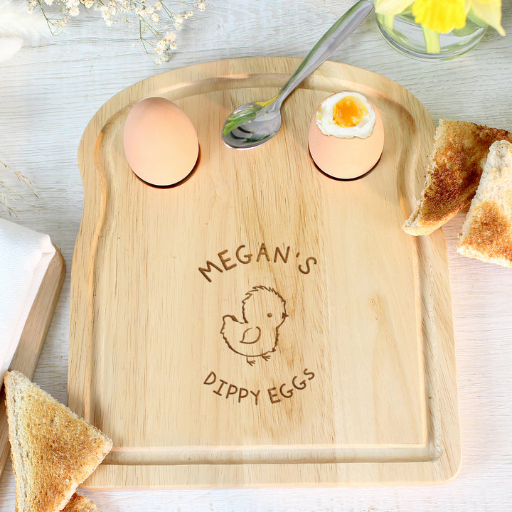 Buy Personalised Chick Egg & Toast Board available now at www.giftsfinder.co.uk