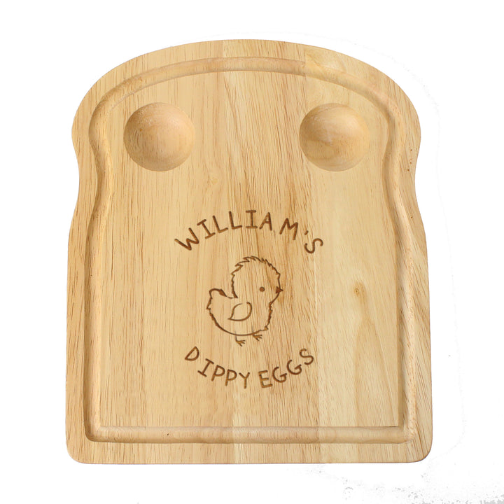 Buy Personalised Chick Egg & Toast Board available now at www.giftsfinder.co.uk