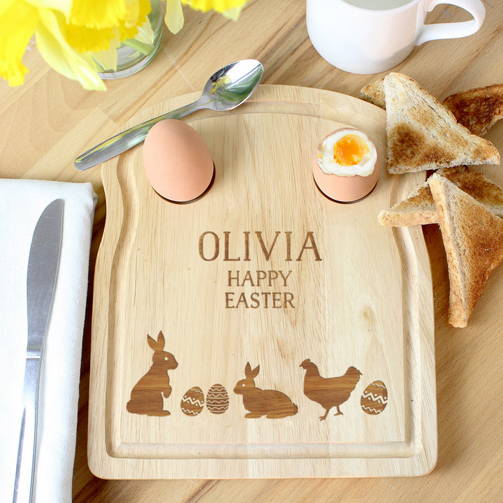 Personalised Spring Egg & Toast Board - part of the Gifts Finder Personalised Toast Boards collection