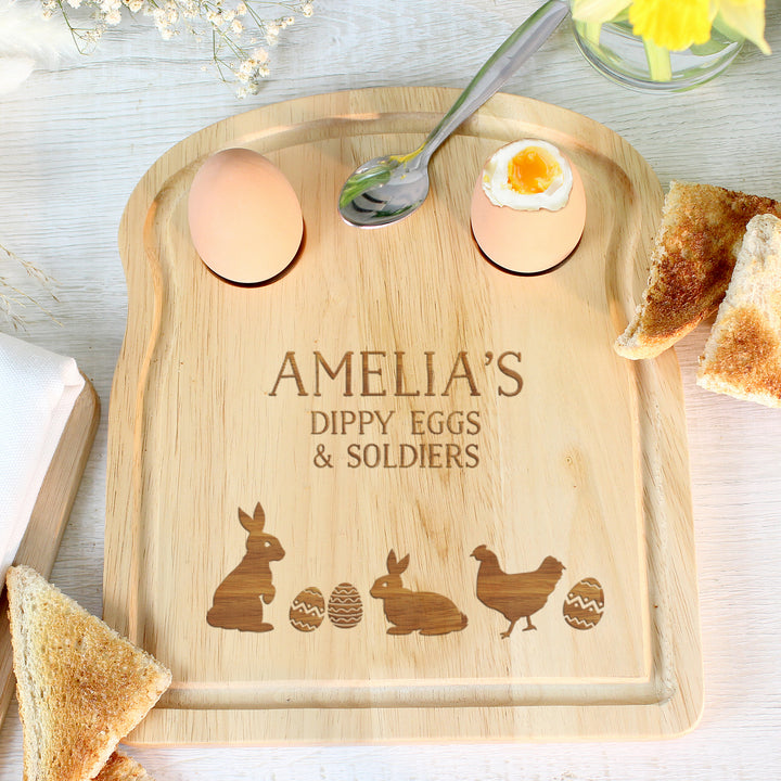 Personalised Spring Egg & Toast Board - part of the Gifts Finder Personalised Toast Boards collection