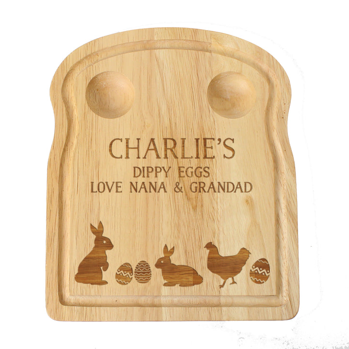 Personalised Spring Egg & Toast Board - part of the Gifts Finder Personalised Toast Boards collection