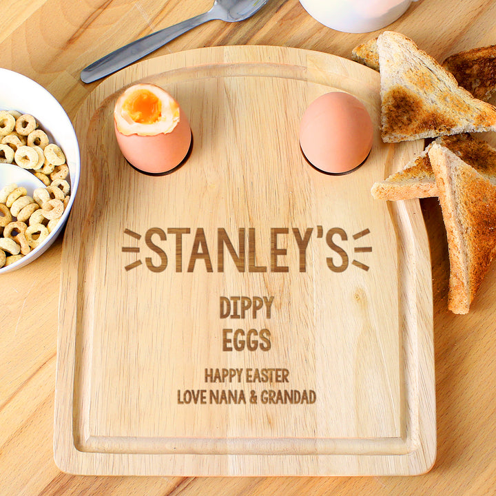 Buy Personalised Free Text Egg & Toast Board available now at www.giftsfinder.co.uk