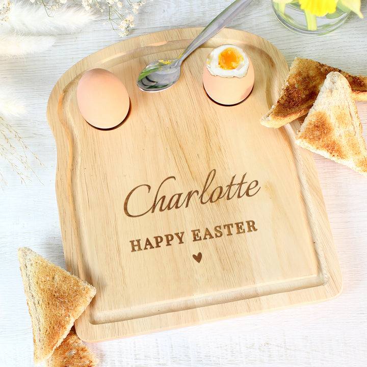 Buy Personalised Heart Egg & Toast Board available now at www.giftsfinder.co.uk