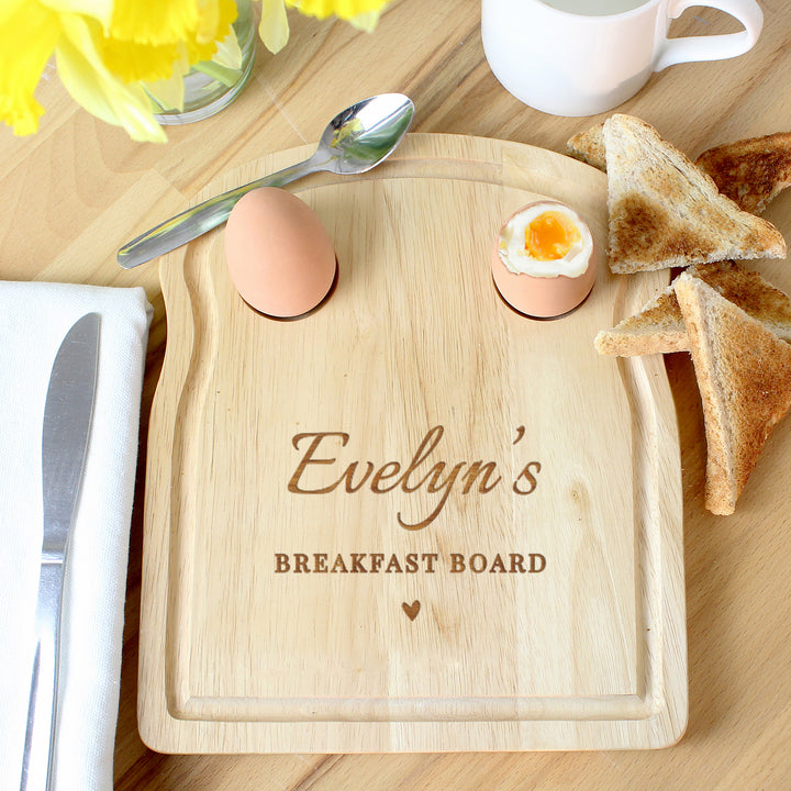 Buy Personalised Heart Egg & Toast Board available now at www.giftsfinder.co.uk