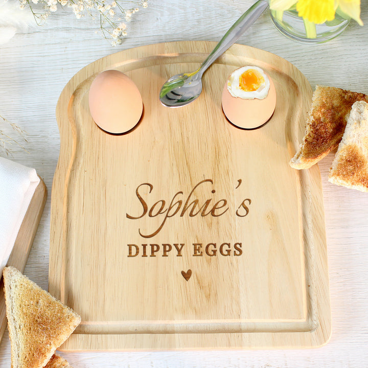 Buy Personalised Heart Egg & Toast Board available now at www.giftsfinder.co.uk