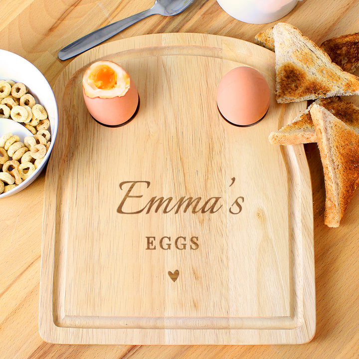 Buy Personalised Heart Egg & Toast Board available now at www.giftsfinder.co.uk