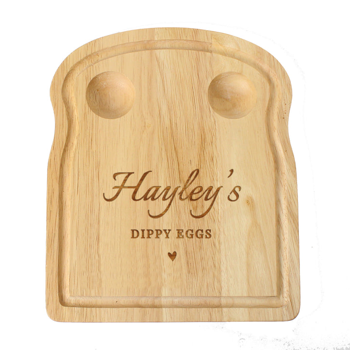 Buy Personalised Heart Egg & Toast Board available now at www.giftsfinder.co.uk