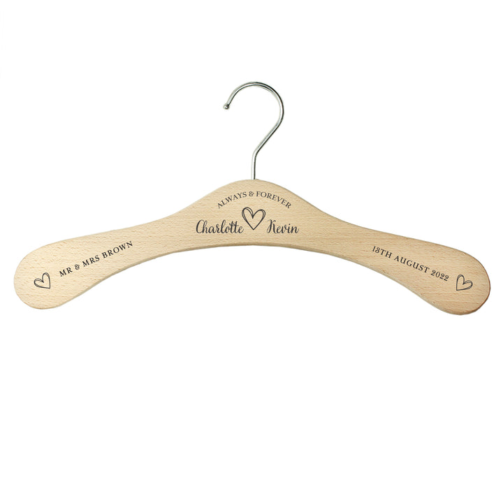 Buy Personalised Always & Forever Wooden Hanger available now at www.giftsfinder.co.uk