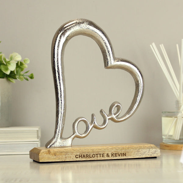 Buy Personalised Love Heart Ornament available now at www.giftsfinder.co.uk