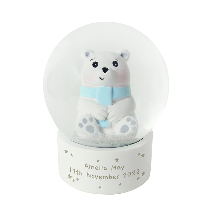 Buy Personalised Polar Bear Snow Globe at www.giftsfinder.co.uk