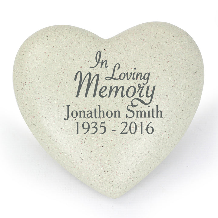 Buy Personalised In Loving Memory Heart Memorial available now at www.giftsfinder.co.uk