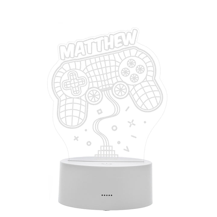 Buy Personalised Name Gaming LED Colour Changing Night Light at www.giftsfinder.co.uk