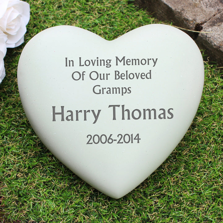 Buy Personalised Heart Memorial available now at www.giftsfinder.co.uk